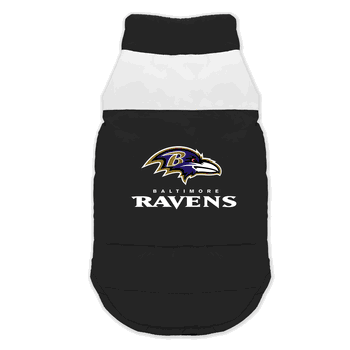 Baltimore Ravens Pet Parka Puff Vest Small