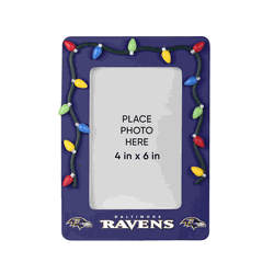 Baltimore Ravens Picture Frame with Holiday Lights