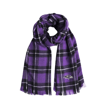 Baltimore Ravens Plaid Blanket Scarf PR-BLK