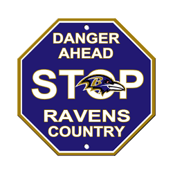 Baltimore Ravens Plastic Stop Sign