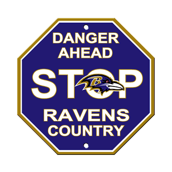 Baltimore Ravens Plastic Stop Sign