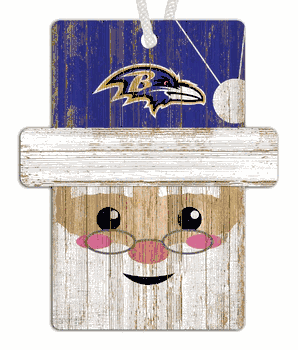 Baltimore Ravens Santa Ornament