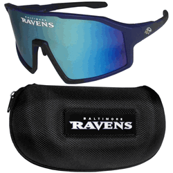 Baltimore Ravens Shield Sunglasses with Case