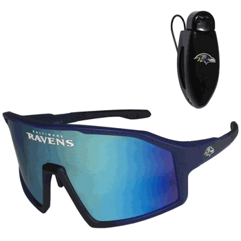 Baltimore Ravens Shield Sunglasses with Visor Clip