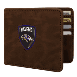 Baltimore Ravens Shield Wallet - Brown