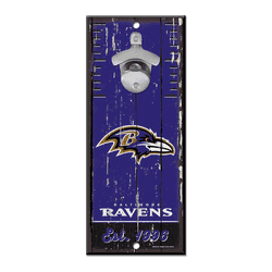 Baltimore Ravens Sign Wood 5x11 Bottle Opener