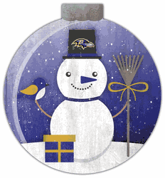 Baltimore Ravens Snowglobe 12in Wall Art