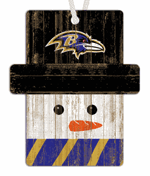 Baltimore Ravens Snowman Ornament