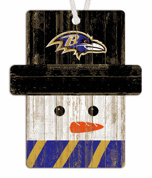 Baltimore Ravens Snowman Ornament