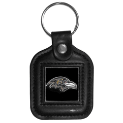Baltimore Ravens Square Leatherette Key Chain