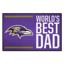 Baltimore Ravens Starter Mat Accent Rug - 19in. x 30in. World's Best Dad Starter Mat