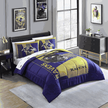 Baltimore Ravens Status Bed In A Bag Full