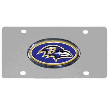 Baltimore Ravens Steel License Plate, Dome