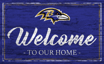 Baltimore Ravens Team Color Welcome 11x19 Sign