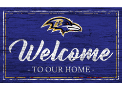 Baltimore Ravens Team Color Welcome 11x19 Sign