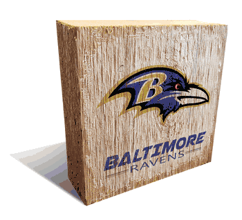 Baltimore Ravens Team Logo Block 6X6