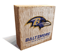 Baltimore Ravens Team Logo Block 6X6