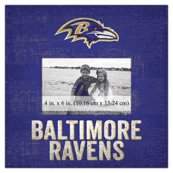 Baltimore Ravens Team Name 10"x10" Picture Frame Sign