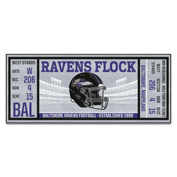 Baltimore Ravens Ticket Runner Rug - 30in. x 72in.