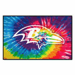 Baltimore Ravens Tie Dye Starter Mat Accent Rug - 19in. x 30in.