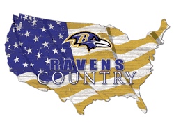 Baltimore Ravens USA Shape Flag Cutout