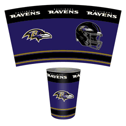 Baltimore Ravens Wastebasket 3.3 Gallon Tin