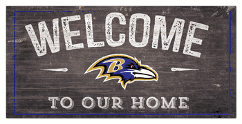 Baltimore Ravens Welcome Distressed 6 x 12