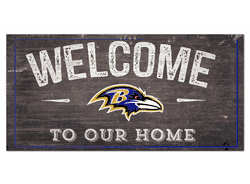 Baltimore Ravens Welcome Distressed 6 x 12
