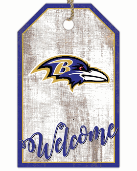 Baltimore Ravens Welcome Team Tag 11x19 Sign