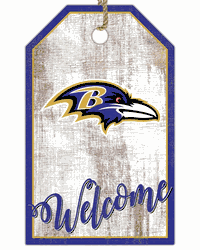Baltimore Ravens Welcome Team Tag 11x19 Sign