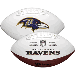 Baltimore Ravens Wilson NFL Live Signature Autograph White Panel Football