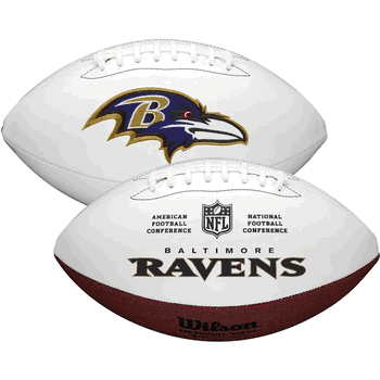 Baltimore Ravens Wilson NFL Live Signature Autograph White Panel Football