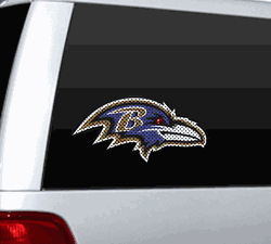 Baltimore Ravens Window Film 12 Inch Die Cut CO