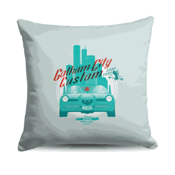 Batman Gotham's Customs Throw Pillow 18x18 Inches