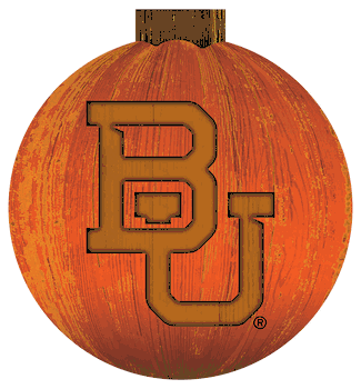 Baylor Bears 12 in. Halloween Pumpkin Sign