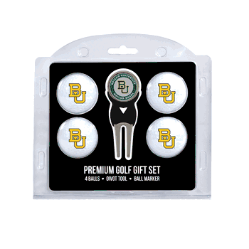 Baylor Bears 4 Ball Gift Set + Divot Tool & Marker