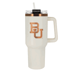 Baylor Bears 40oz Crme and Copper Colossus Travel Mug with Straw