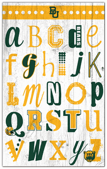 Baylor Bears Alphabet 11x19 Sign