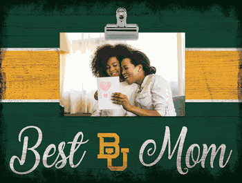 Baylor Bears Best Mom with Stripe Clip Frame