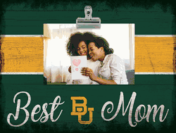 Baylor Bears Best Mom with Stripe Clip Frame