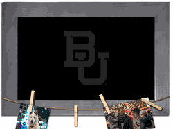 Baylor Bears Blank Chalkboard with frame & clothespins 11x19 Sign