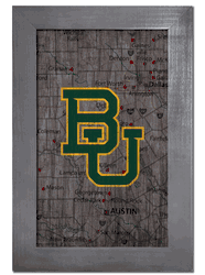 Baylor Bears City Map 11x19 Sign