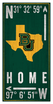 Baylor Bears Coordinate 6x12 Sign