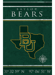 Baylor Bears Coordinates 17x26