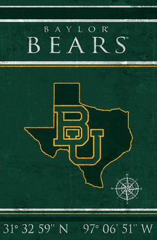 Baylor Bears Coordinates 17x26