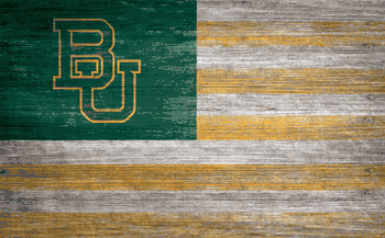 Baylor Bears Distressed Flag 11x19