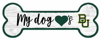 Baylor Bears Dog Bone 6x12 Sign