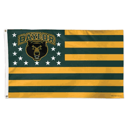 Baylor Bears Flag 3x5 Deluxe Style Stars and Stripes Design