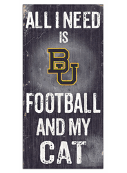 Baylor Bears Football and My Cat 6x12 Sign
