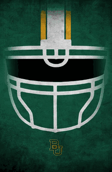 Baylor Bears Ghost Helmet 17x26